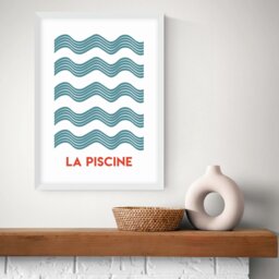 East End Prints La Piscine White Frame Art Print - A3 - thumbnail 2