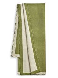 Habitat Blanket Stitch Throw - Green - 125x150cm - thumbnail 2