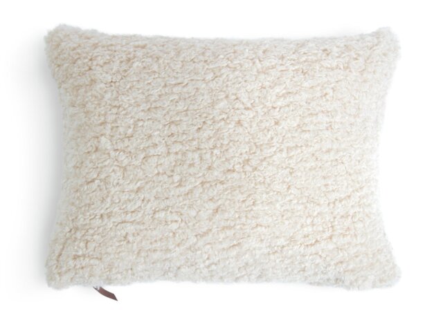 Habitat Faux Shearling Cushion - Oatmeal - 55x40cm - image 1
