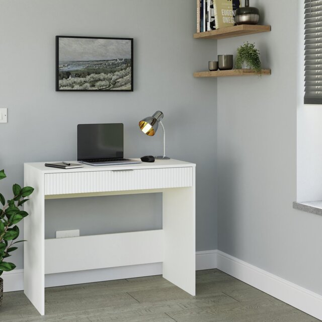 GFW Rankin 1 Drawer Desk - White - image 1