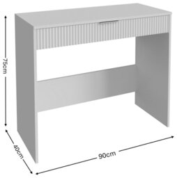 GFW Rankin 1 Drawer Desk - White - thumbnail 2