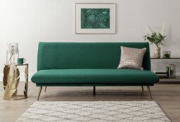 Habitat Matteo Velvet 2 Seater Sofa Bed - Green - thumbnail 2