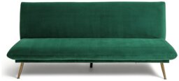 Habitat Matteo Velvet 2 Seater Sofa Bed - Green - thumbnail 1