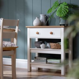 Argos Home Winchester 1 Drawer Console Table - Cream