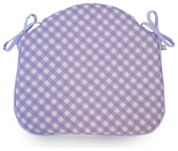 rucomfy Check Garden Chair Cushion - Lilac - thumbnail 1