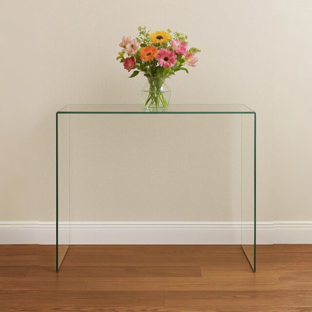 Julian Bowen Amalfi Console Table - Clear Glass - image 1