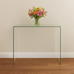 Julian Bowen Amalfi Console Table - Clear Glass - thumbnail 1