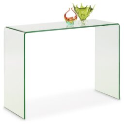 Julian Bowen Amalfi Console Table - Clear Glass - thumbnail 2