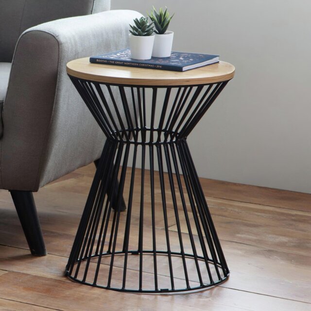 Julian Bowen Jersey Round Side Table - Natural - image 1