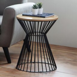 Julian Bowen Jersey Round Side Table - Natural - thumbnail 1