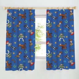 Disney Toy Story 5 Howdy Kids Pencil Pleat Curtains - Blue - 168x137cm - thumbnail 1