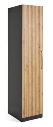 Habitat Hamburg 1 Door Wardrobe - Grey & Oak - thumbnail 1