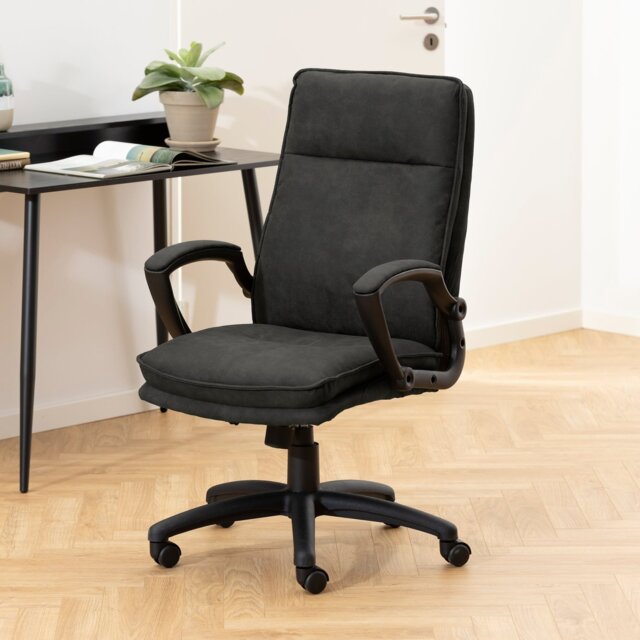 Furniture To Go Brad Faux Leather Office Chair - Black - image 1