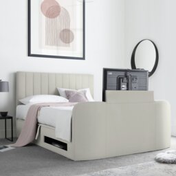Time4Sleep Onelife Double Side Lift Ottoman TV Bed - Beige - thumbnail 2