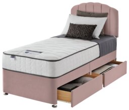 Silentnight Middleton Single 2 Drawer Divan Bed - Pink