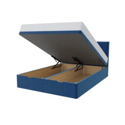 Millbrook Beds Double Fabric End Lift Ottoman Bed - Blue - thumbnail 2