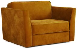 Jay-Be Elegance Velvet Cuddle Chair Sofa Bed - Gold - thumbnail 1