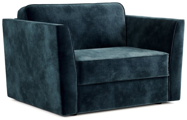 Jay-Be Elegance Velvet Cuddle Chair Sofa Bed - Ink Blue - image 1