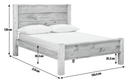Argos Home Fairfield Kingsize Wooden Bed Frame - Pine - thumbnail 2