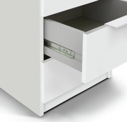 Argos Home Hallingford 3 Drawer Bedside Table - White Gloss - thumbnail 2