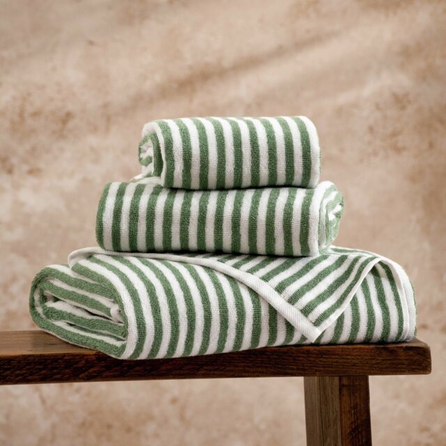 Yard Hebden Stripe Bath Towel - Forest - image 1