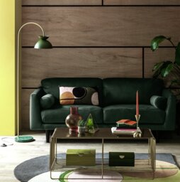 Habitat Jacob velvet  3 Seater Sofa - Orange - thumbnail 2
