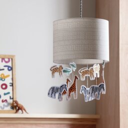 Habitat Jungle with Hanging Animals Easy Fit Lampshade- 25cm - thumbnail 1