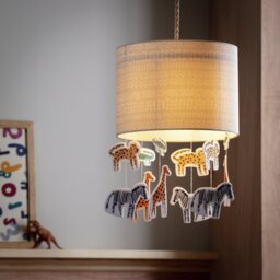 Habitat Jungle with Hanging Animals Easy Fit Lampshade- 25cm - thumbnail 2