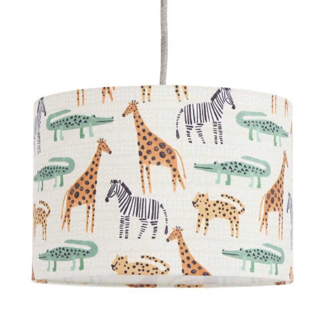 Habitat Jungle Print Cream Easy Fit Lampshade - 25cm - image 1