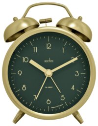 Acctim  Aksel Double Bell Alarm Clock - Brass