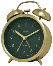 Acctim  Aksel Double Bell Alarm Clock - Brass - thumbnail 2