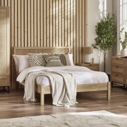Julian Bowen Padstow Kingsize Wooden Bed Frame - Oak