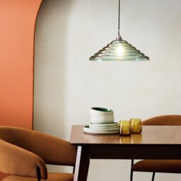 Habitat Ringo Glass Green Easy Fit Lampshade - 40cm - thumbnail 2