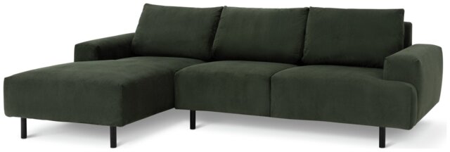 Habitat Julien Fabric Left Hand Corner Chaise Sofa - Green - image 1