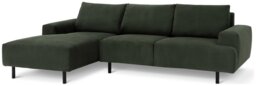 Habitat Julien Fabric Left Hand Corner Chaise Sofa - Green - thumbnail 1