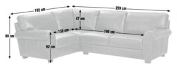 Argos Home Salisbury Leather Left Hand Corner Sofa - Tan - thumbnail 2