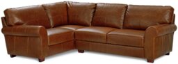 Argos Home Salisbury Leather Left Hand Corner Sofa - Tan