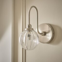 Argos Home Anais Nickel Metal Bathroom Wall Light - Chrome - thumbnail 2