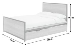 Argos Home Loft Living Double Wooden Storage Bed Frame - Oak - thumbnail 2
