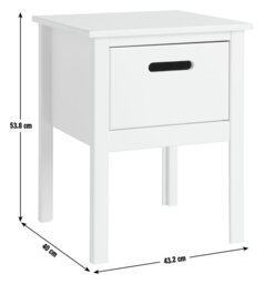 Habitat Kids Ronnie Bedside Table - White - thumbnail 2