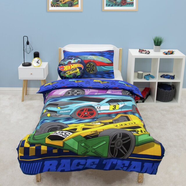 Hot Wheels Kids Blue Bedding Set - Single - image 1