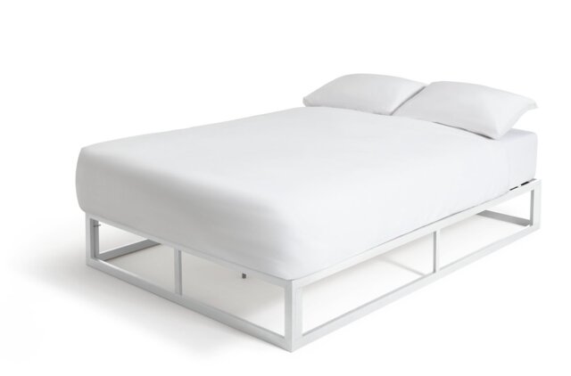Argos Home Platform Small Double Metal Bed Frame - White - image 1