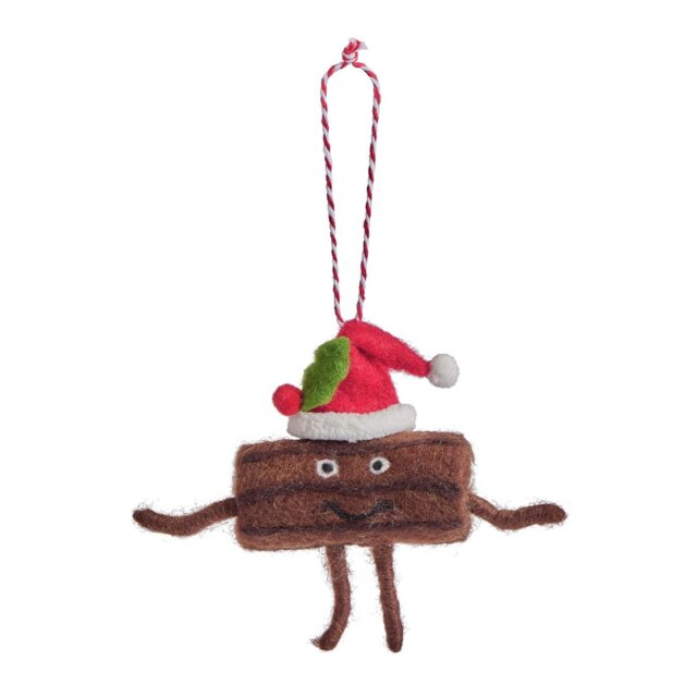 Argos Home Single Yule Log Christmas Hanging Ornament - image 1