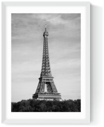 East End Prints Eiffel Tower White Frame Art Print - A2 - thumbnail 2