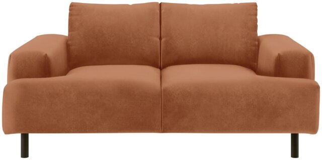Habitat Julien Velvet 2 Seater Sofa - Orange - image 1