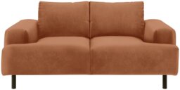 Habitat Julien Velvet 2 Seater Sofa - Orange - thumbnail 1