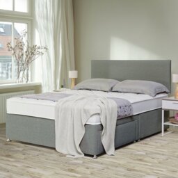 Argos Home Elmdon Comfort Double 2 Drawer Divan Bed - Grey - thumbnail 1