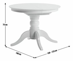 Habitat Otis Extending 4 - 6 Seater Dining Table - White - thumbnail 2
