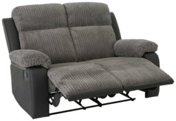 Argos Home Bradley Fabric 2 Seater Recliner Sofa - Charcoal - thumbnail 1