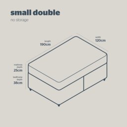 Silentnight Hatfield Small Double Memory Divan Bed - Sand - thumbnail 2